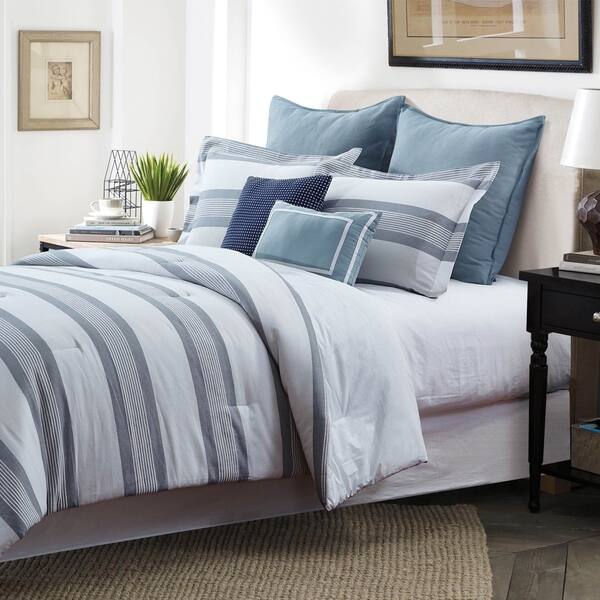 Shop Style Quarters Hudson 7pc Comforter Set Gray And White