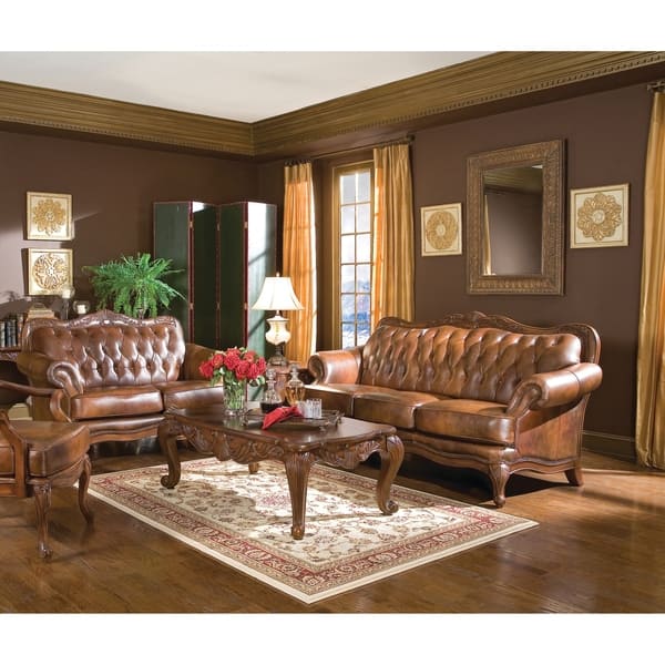 Shop Victoria Traditional Tri Tone 2 Piece Living Room Set