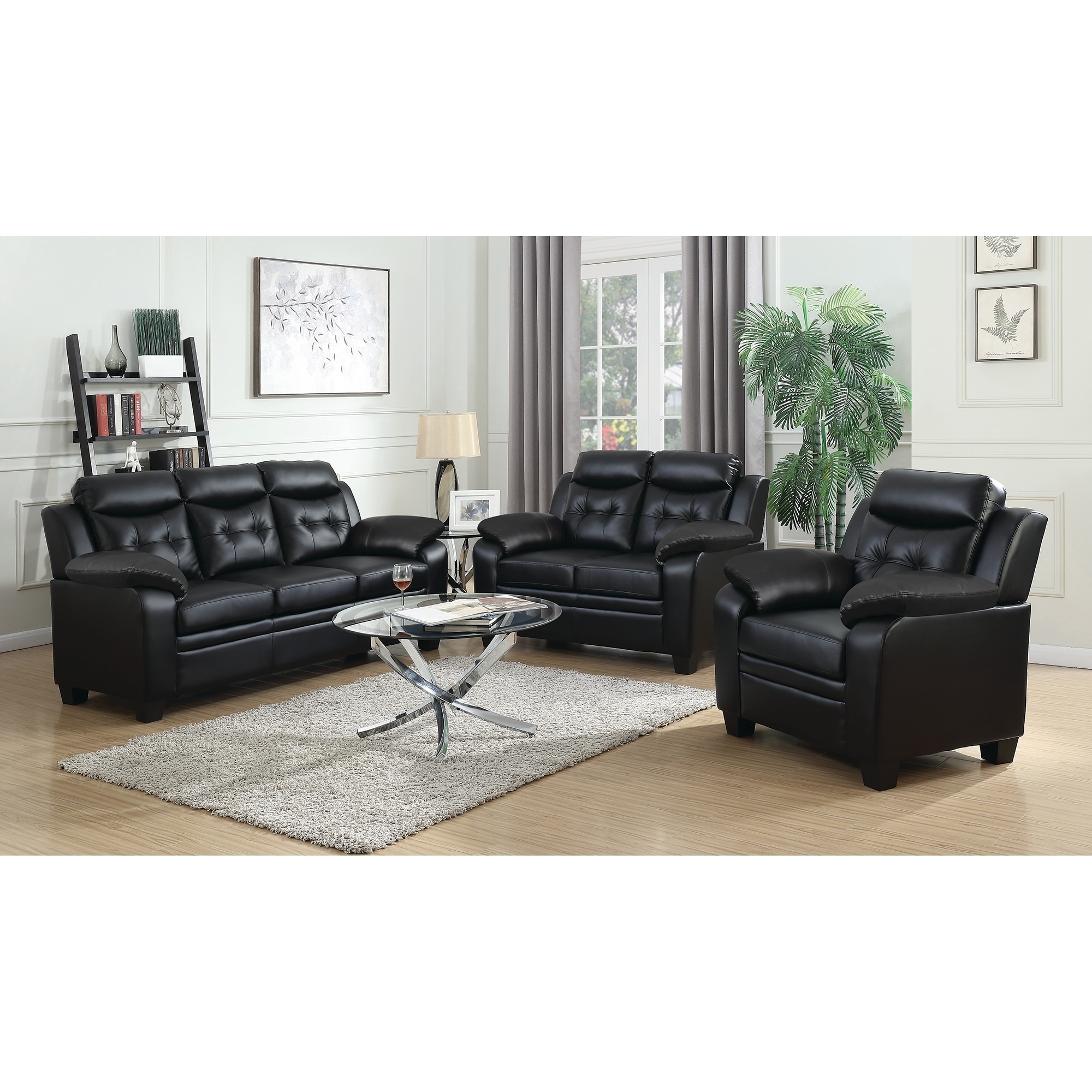 Finley Casual 2piece Living Room Set Brown Casual
