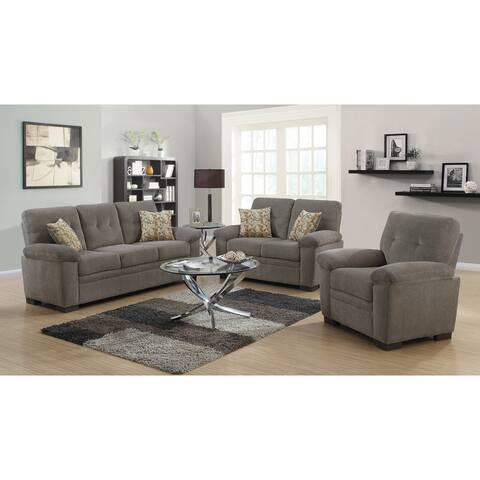 Coaster Furniture Fairbairn 3-piece Upholstered Tufted Living Room Set