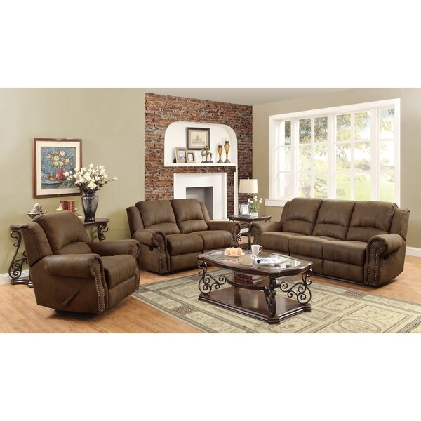 Sir Rawlinson Brown Sofa and Loveseat Living Room Set