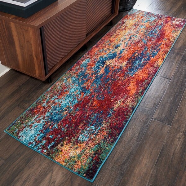 Shop Nourison Celestial Atlantic Abstract Runner Rug 2'2"x7'6" On
