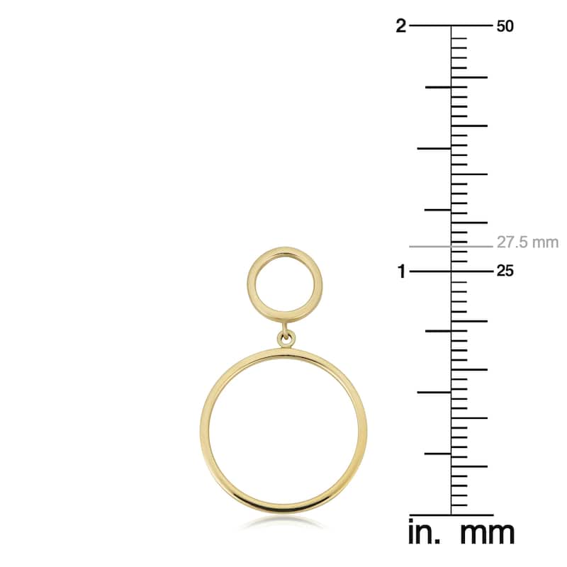 Fremada 14k Yellow Gold Graduated Circle Drop Earrings