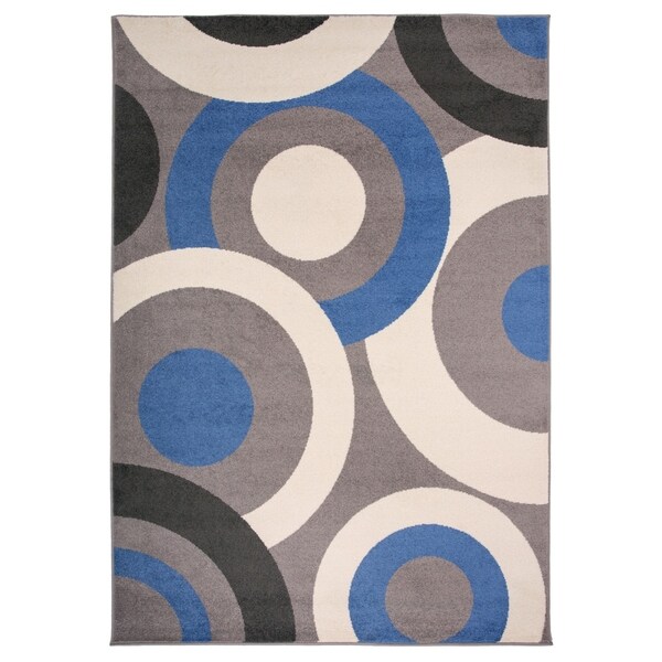 Osti Contemporary Modern Circles Blue Multicolor Area Rug 7 Osti Contemporary Modern Circles Blue Multicolor Area Rug 7 X27