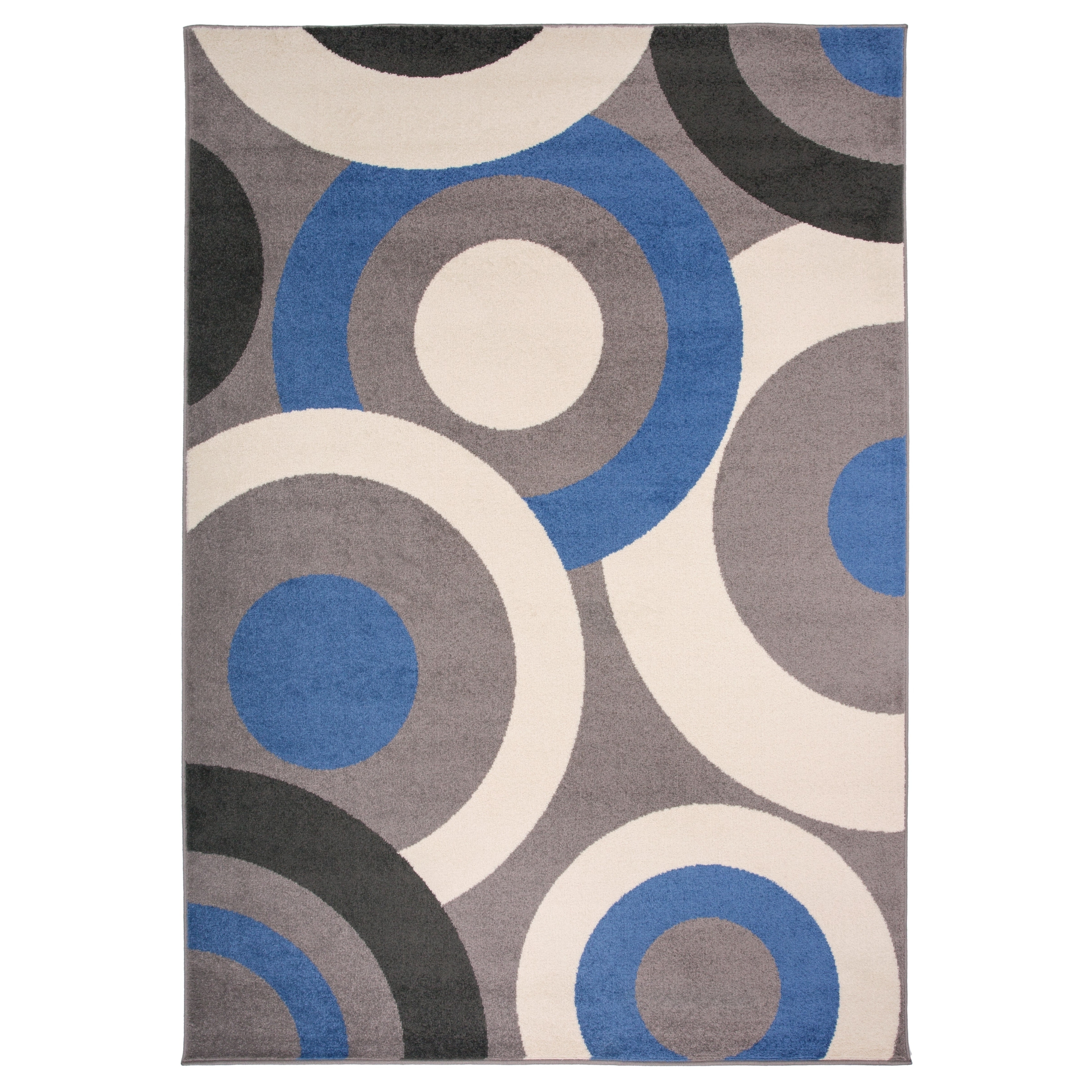Contemporary Modern Circles Area Rug Blue 5 X 7 Free Circles Area Rug Blue