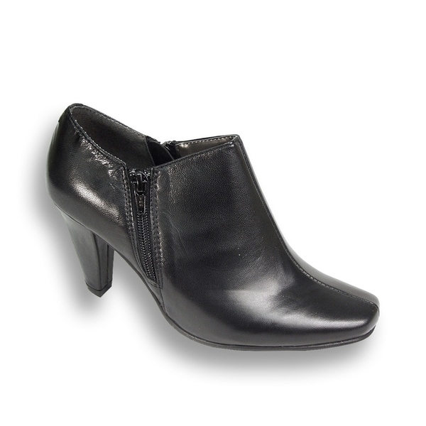 womens wide width black booties