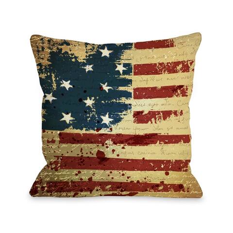 Vintage American Flag Pillow by OBC