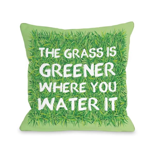 slide 1 of 1, Grass Is Greener - Green Pillow by OBC