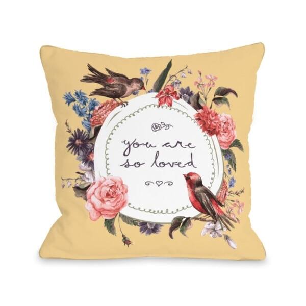 You Are So Loved Floral Multi Pillow by OBC Bed Bath & Beyond