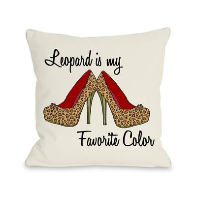 Leopard is my Favorite Color - Ivory Leopard Pillow by Pillow Talk