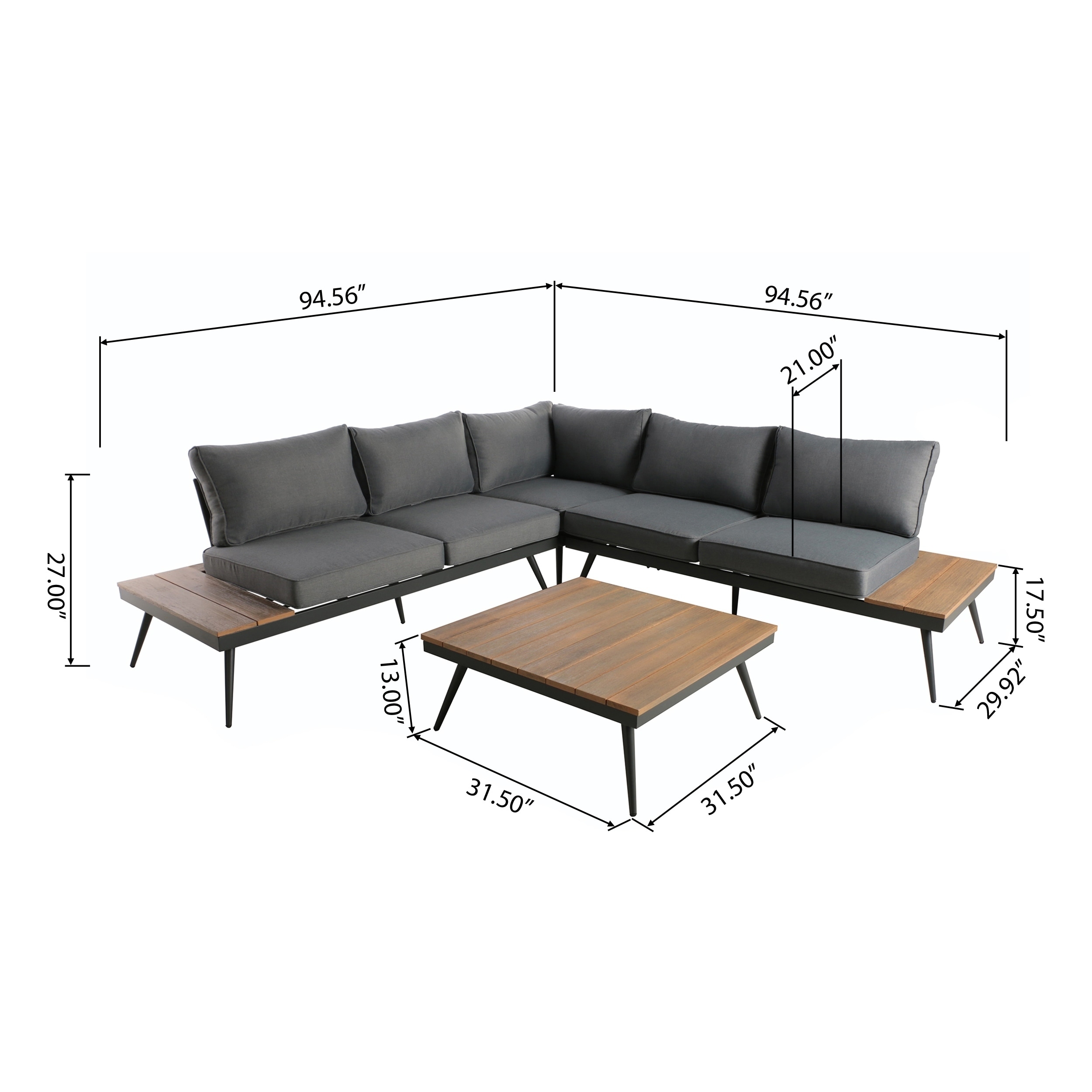 Norfolk Outdoor V-Shaped 9 Seater Sofa Set by Christopher Knight Home Norfolk Outdoor V-Shaped 9 Seater Sofa Set by Christopher Knight Home
