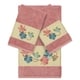preview thumbnail 1 of 3, Authentic Hotel and Spa Turkish Cotton Floral Vine Embroidered Tea Rose 3-piece Towel Set