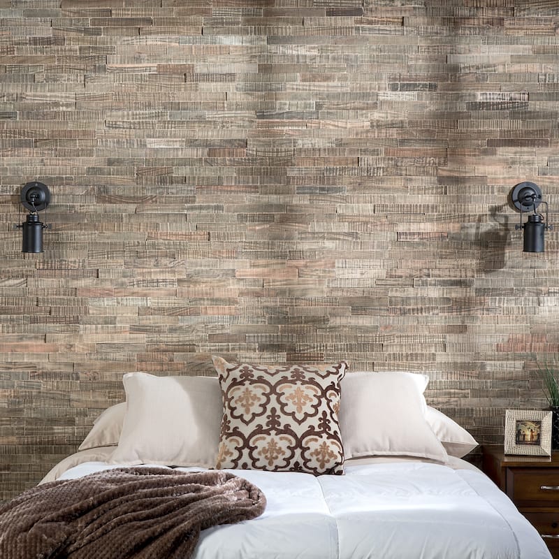 Aspect Peel n Stick Wood 6.5" x 24" Tile 5 pack - Petrified Forest (approx. 5 sq ft)