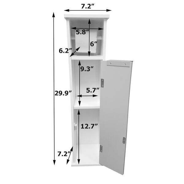 Shop 2 In 1 Toilet Roll Holder And Storage Unit Cabinet 7 2 L X