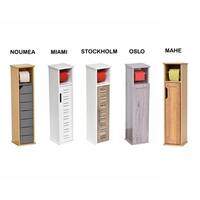 2 in 1 Toilet Roll Holder and Storage Unit Cabinet - 7.2'L x 7.2"W x 29.9"H