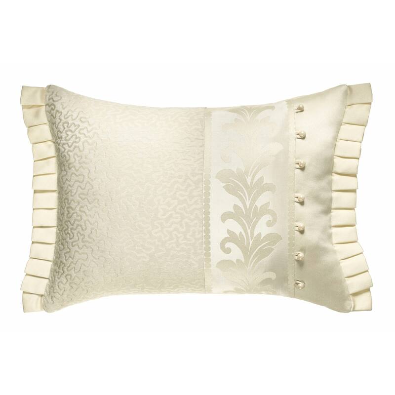 J. Queen New York Button Accent Luxe Boudoir Pillow