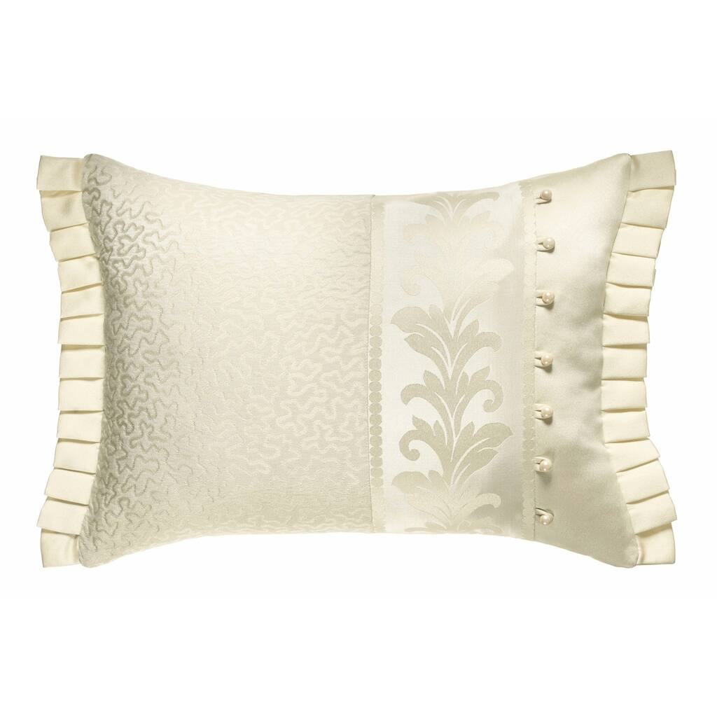 J. Queen New York Button Accent Luxe Boudoir Pillow
