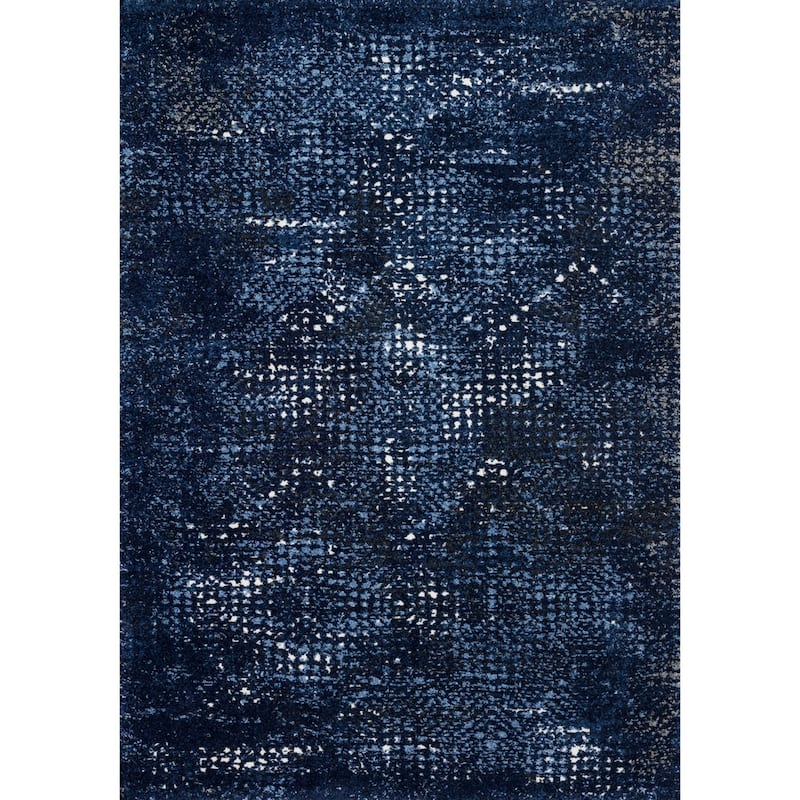 Alexander Home Cassidy Indigo Chevron Area Rug