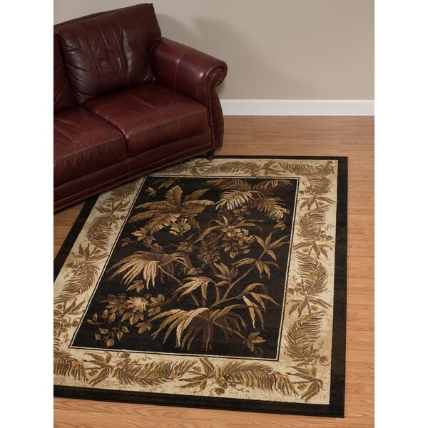 Westfield Home Dutchess Louie Black Area Rug - 7'10" x 10'6"