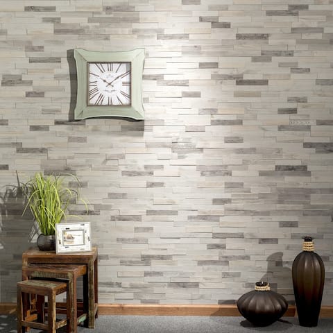 Aspect Peel n Stick Wood 6.5" x 24" Tile 5 pack- Weathered Barn ( approx. 5 sq ft)