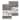 Authentic Hotel and Spa Turkish Cotton Squares Embroidered Dark Grey 2-piece Towel Hand Set