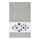 preview thumbnail 2 of 5, Authentic Hotel and Spa Turkish Cotton Squares Embroidered Light Grey 3-piece Towel Set