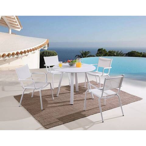 Somette California 5-Piece Outdoor Aluminum Dining Set