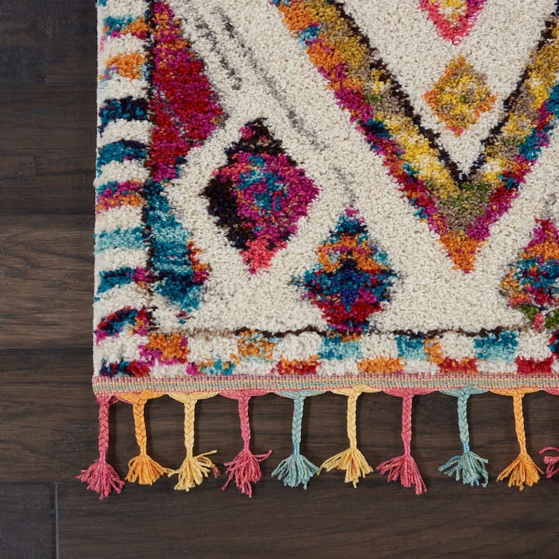 Nourison Moroccan Casbah Colorful Tribal Diamond Area Rug