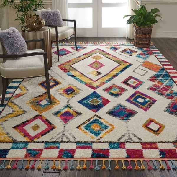 Nourison Moroccan Casbah Diamond Tassel Area Rug