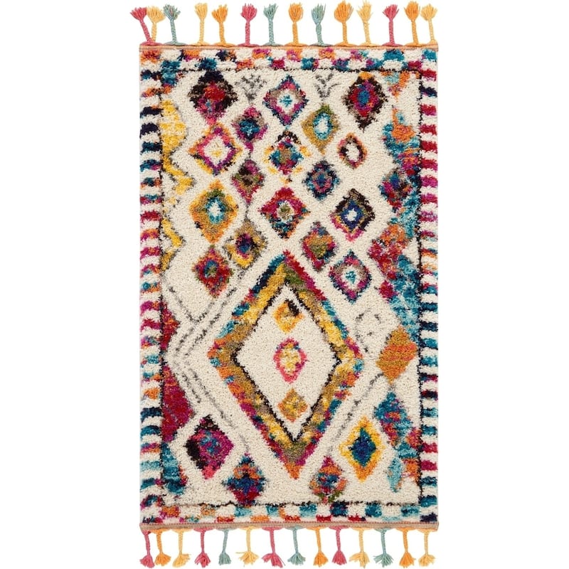 Nourison Moroccan Casbah Colorful Tribal Diamond Area Rug