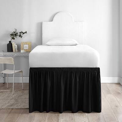 Bed Skirt Twin XL (3 Panel Set) - Black