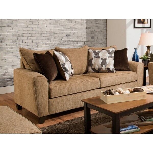 Simmons Upholstery Reed Tan Sofa Free Shipping Today Simmons Upholstery Reed Tan Sofa