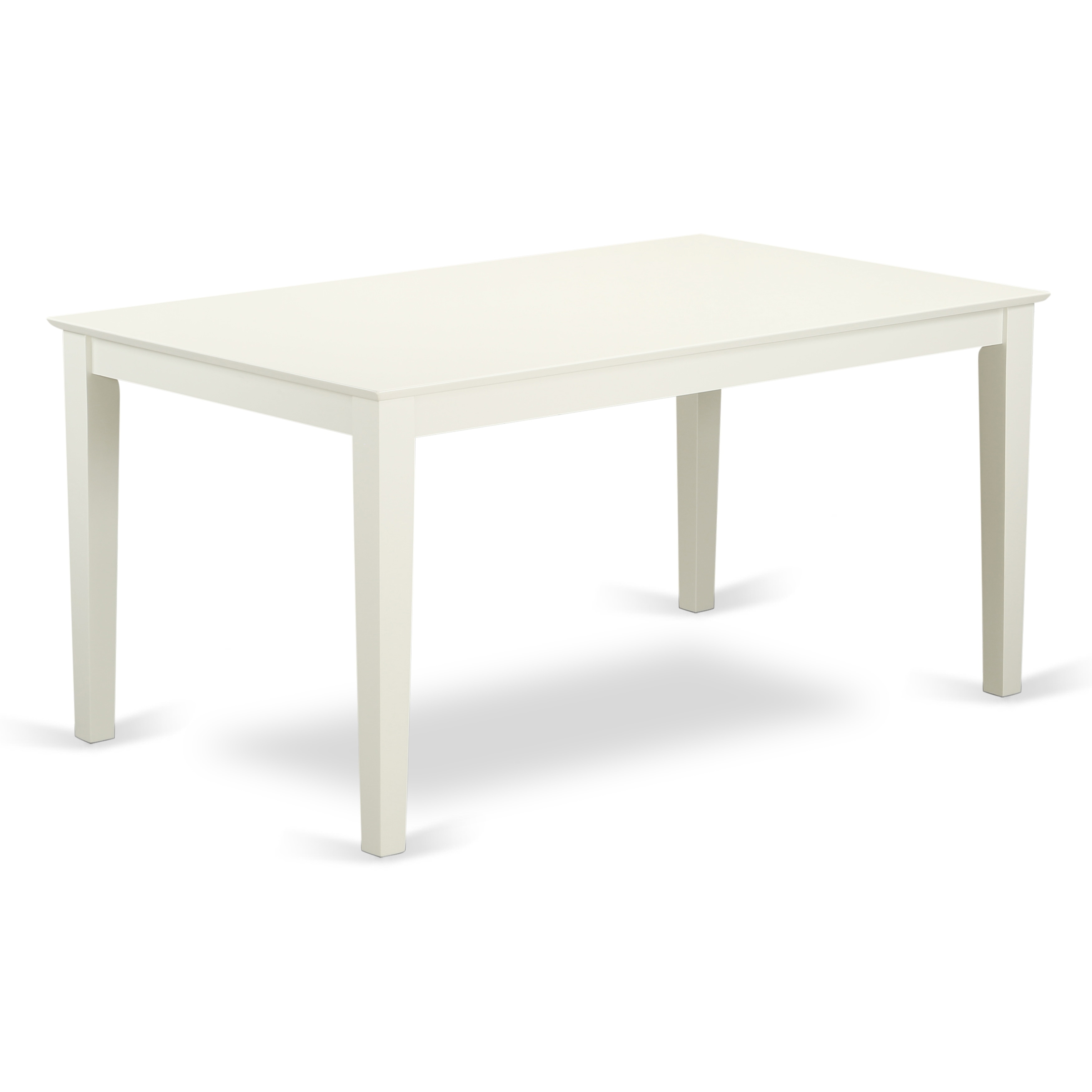 Capri Rectangular Dining Table 36 X60 With Solid Wood Top In Linen White Finish Off Capri Rectangular Dining Table 36 X60 With Solid Wood Top In Linen White Finish Off