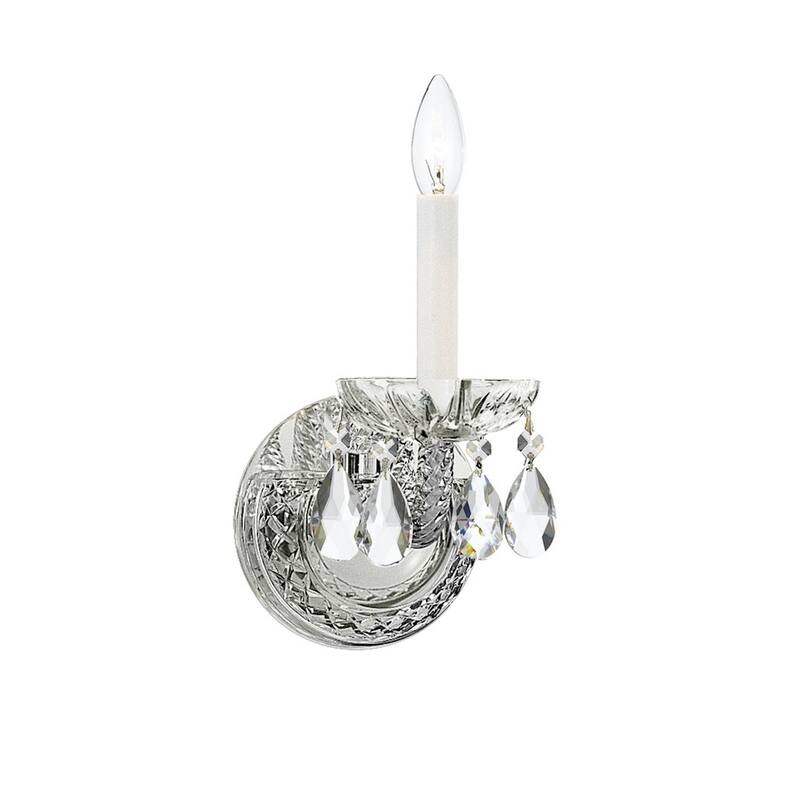 Traditional 1-light Chrome Wall Sconce - Polished chrome
