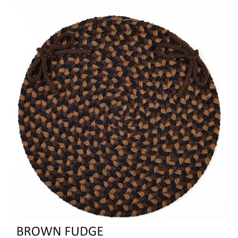Jamestown Reversible Chair pads, (Set of) - brown fudge