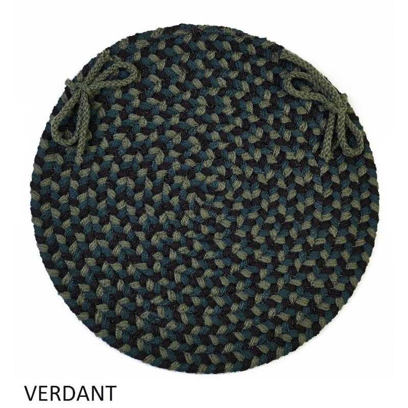 Jamestown Reversible Chair pads, (Set of) - verdant