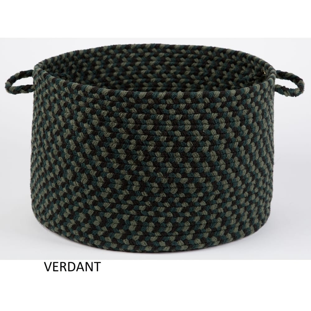 Jamestown 18" x 12" Round Braided Basket - 12 x 18 inches