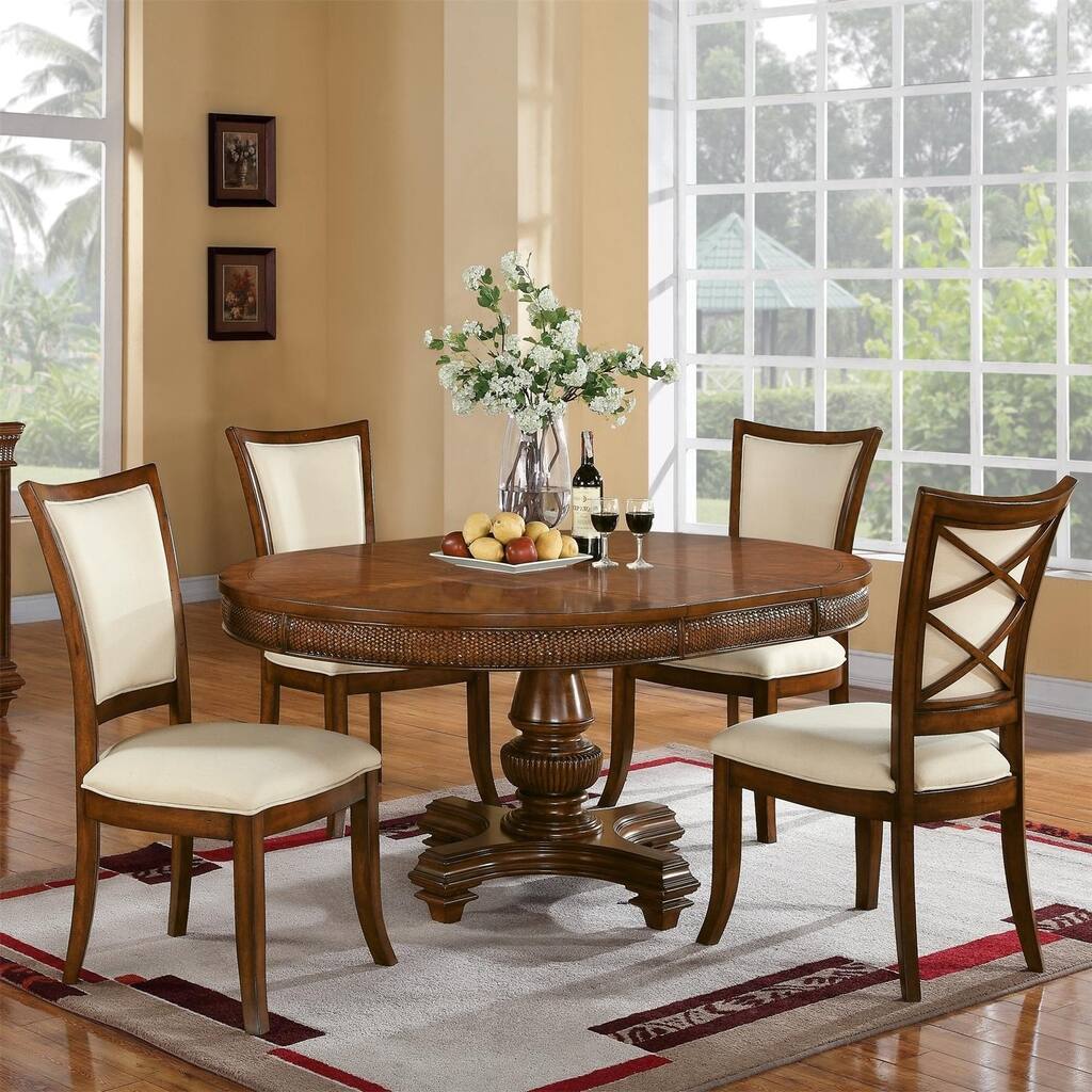 Windward Bay Round Dining Table - PEDESTAL ONLY - warm rum
