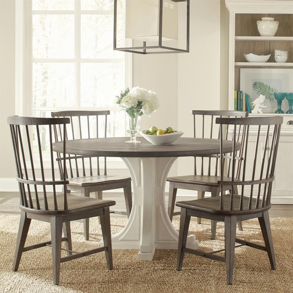 Shop Juniper Round Pedestal Dining Table - BASE ONLY - Chalk - Free ...