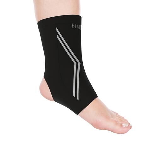 Copper Infused Ankle Support Compression Sleeve- Unisex Ankle Compress Bluestone