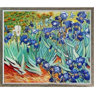 La Pastiche Vincent Van Gogh 'Irises' Hand Painted Oil Reproduction ...