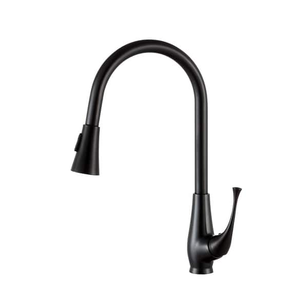 ANZZI Meadow Oil Rubbed Bronze 1-Handle Deck-Mount Pull-Out Handle Kitchen Faucet