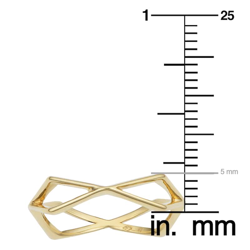 Fremada 14k Gold High Polish Geometric Ring (yellow gold or rose gold)