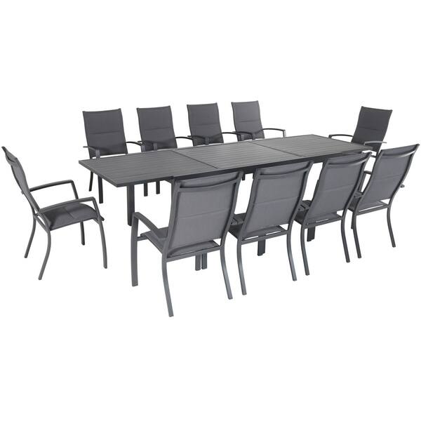 Shop Hanover Naples 11 Piece Outdoor Dining Set With 10 Padded