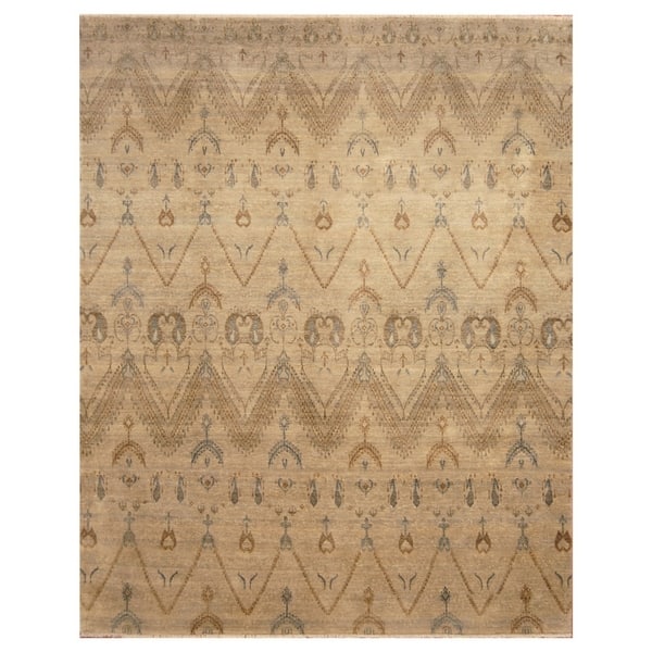 Handmade One Of A Kind Ikat Wool Rug India 8 X 10 On Sale Overstock 21892367