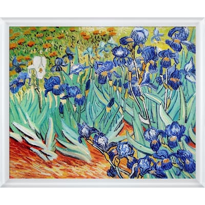 La Pastiche Vincent Van Gogh 'Irises' Hand Painted Oil Reproduction