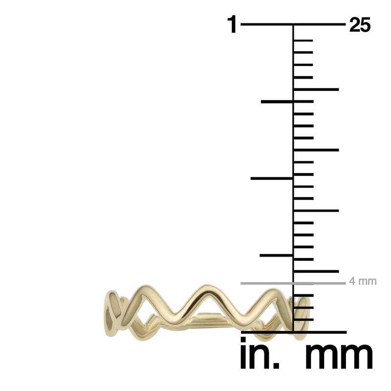Italian 14k Yellow Gold High Polish Zigzag Ring