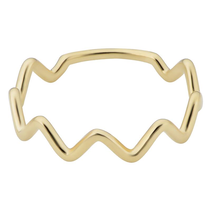 Italian 14k Yellow Gold High Polish Zigzag Ring
