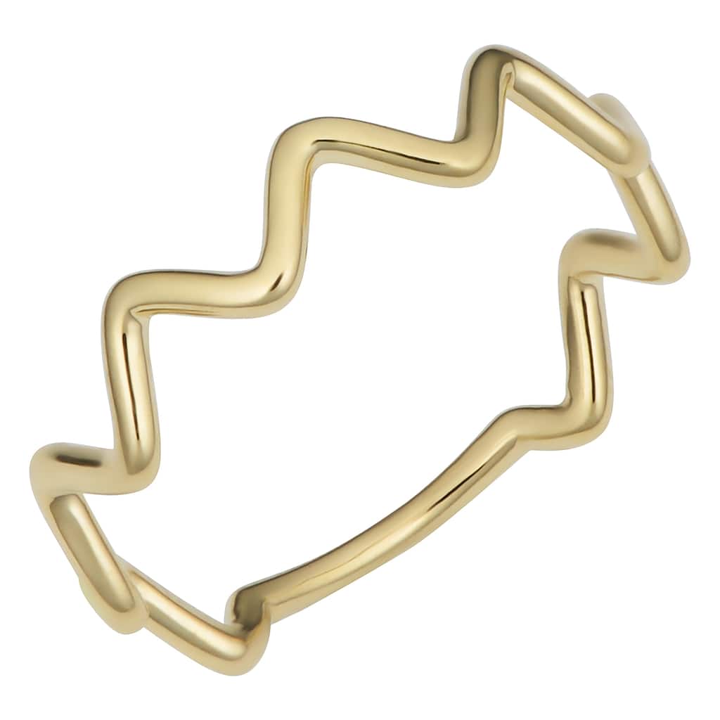 Fremada Italian 14k Yellow Gold High Polish Zigzag Ring