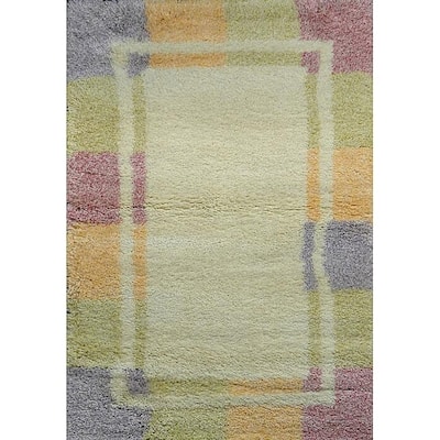 Shaggy Beige Shag Rug